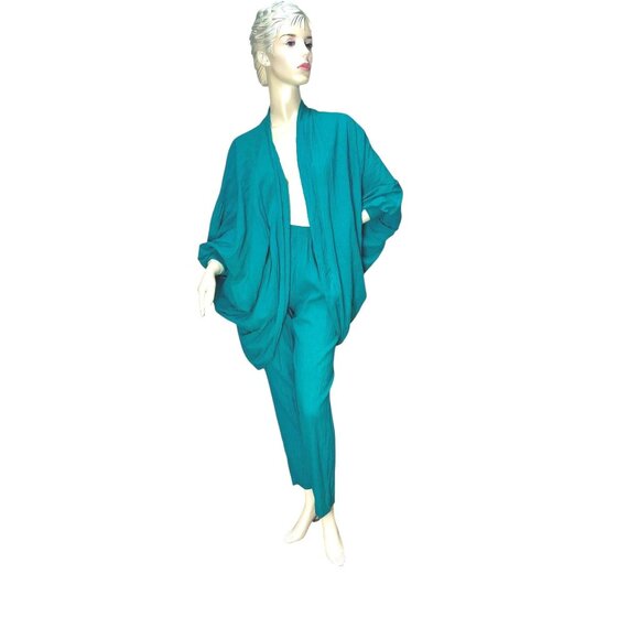 1980s gauze pant set with oversized jacket by Peter Popovitch Size S NOS - Picture 1 of 10